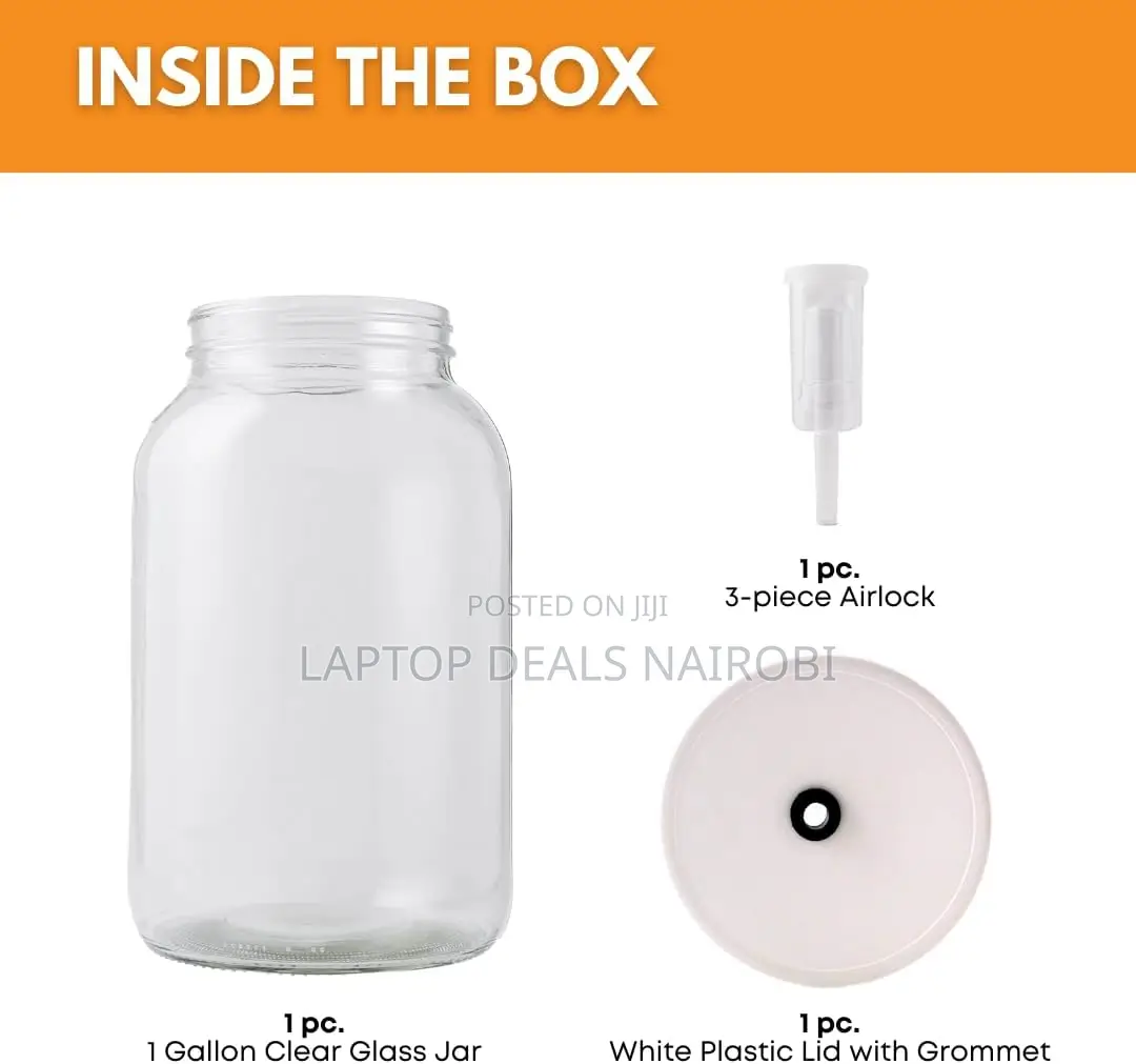Fastrack - Wide Mouth Glass Jar With Lid and Airlock