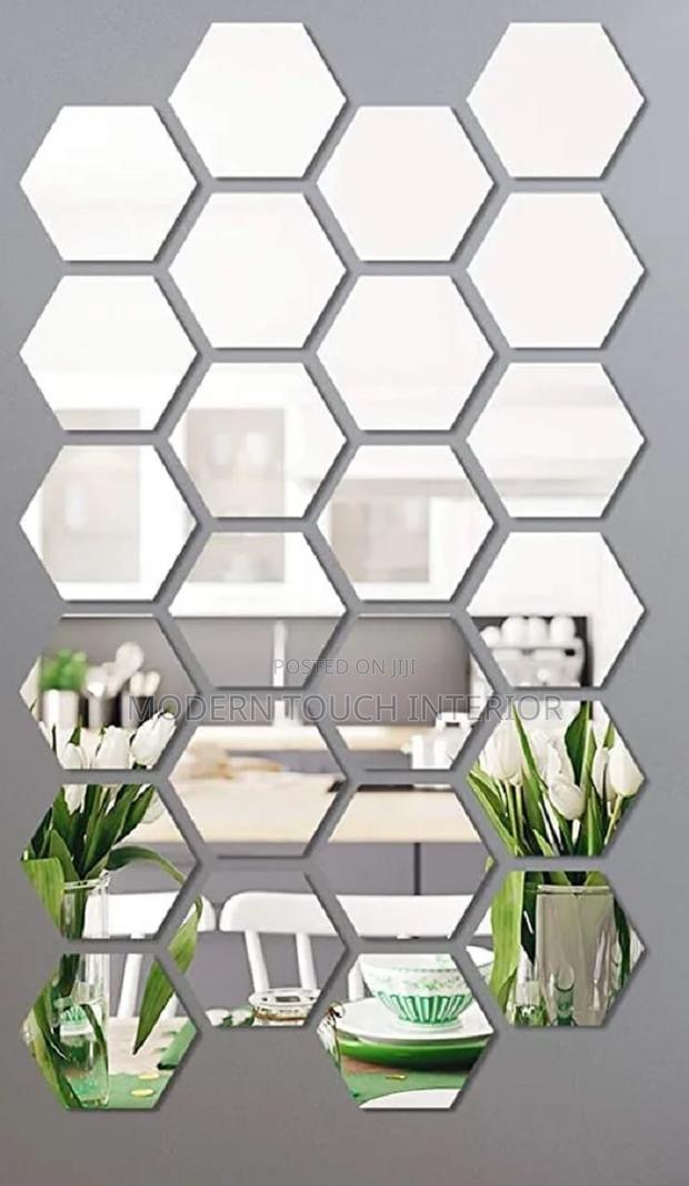 Artistic Hexagonal Acrylic Mirror