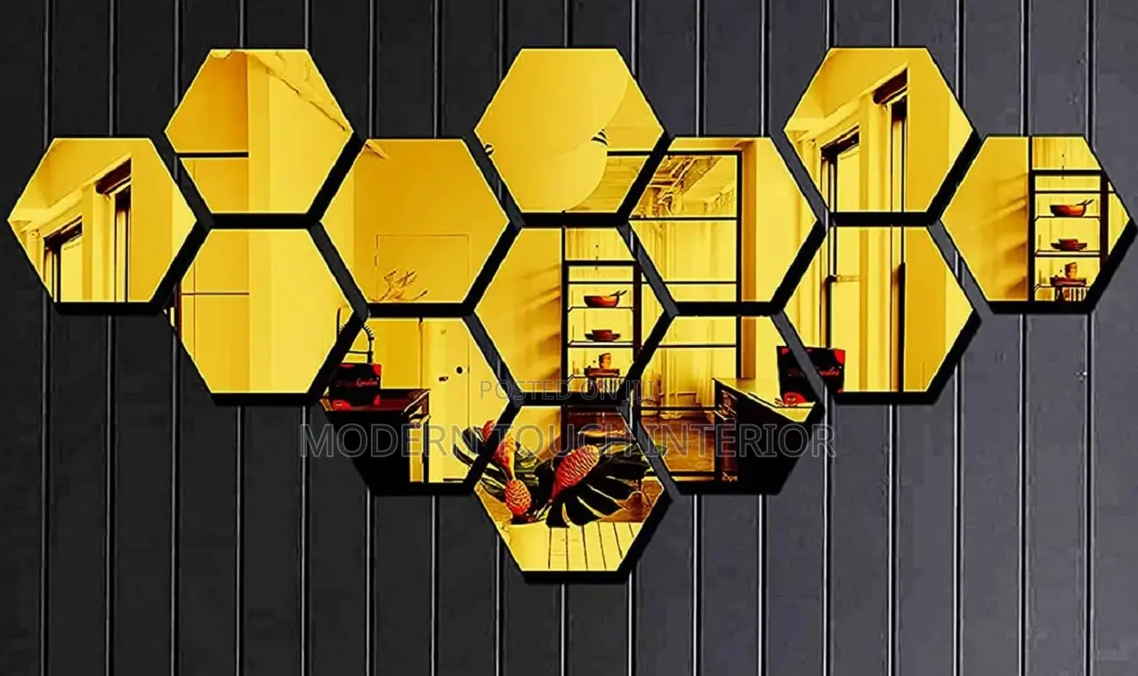 Designer Hexagonal Acrylic Mirror