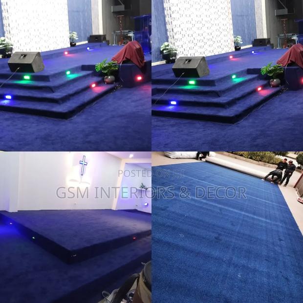 Blue Church Carpets Altar Carpets Lights - main view