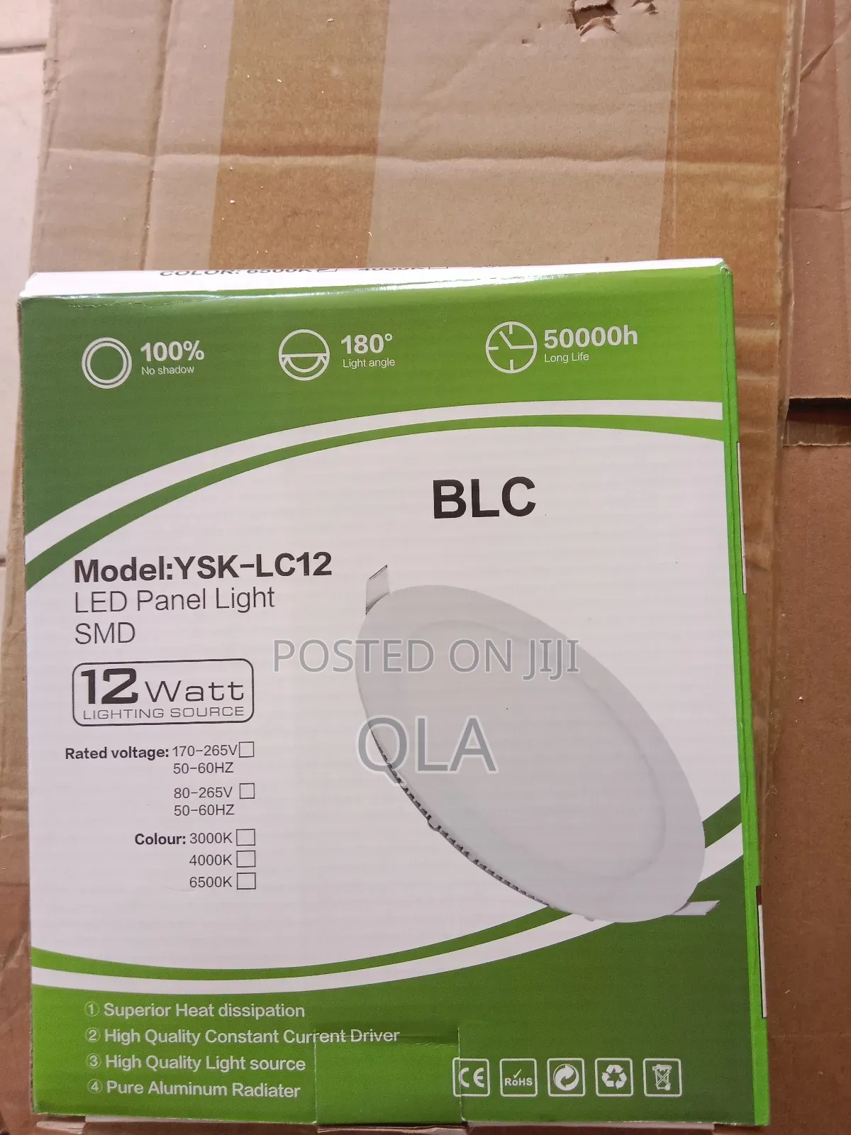 12w Panel Light Round Daylight