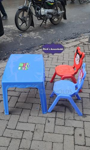 Cartoon Themed Plastic Chairs With a Plastic Kids Table - thumbnail 2