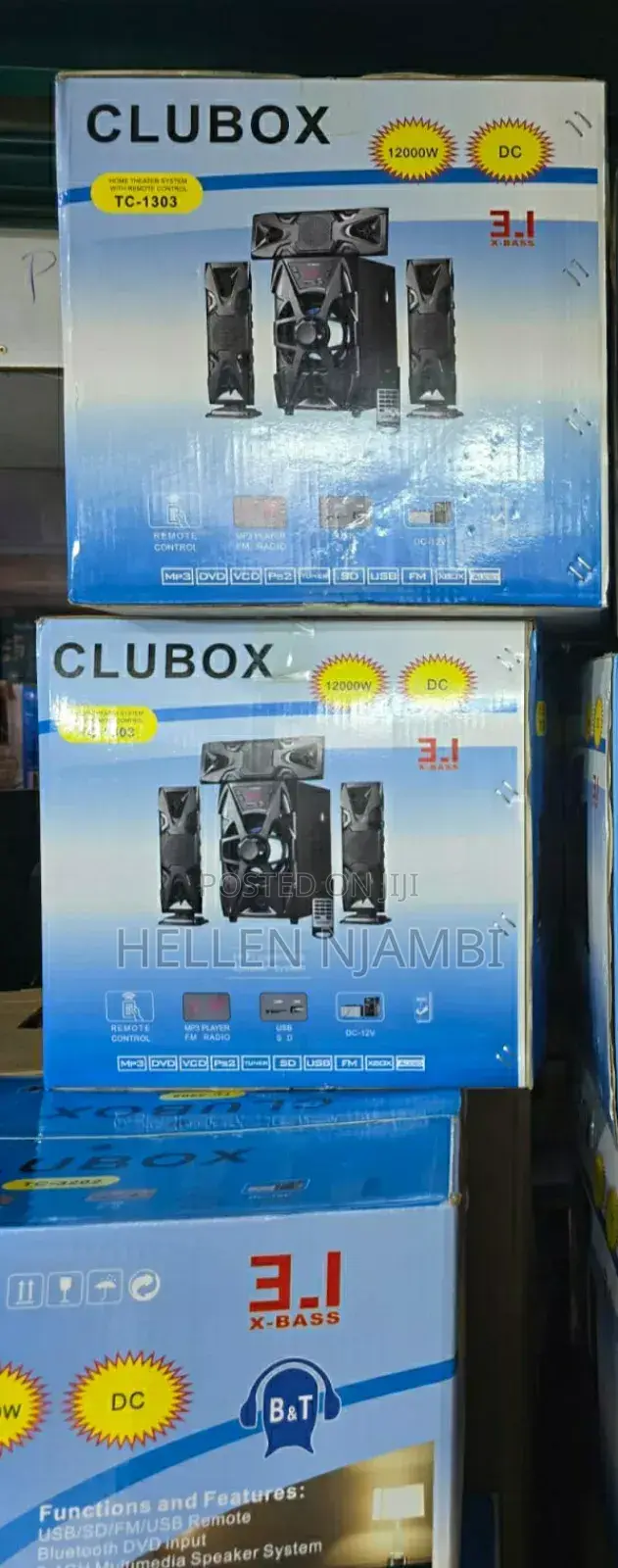 3.1ch Clubox Home Theater Woofer System 12000 Watts