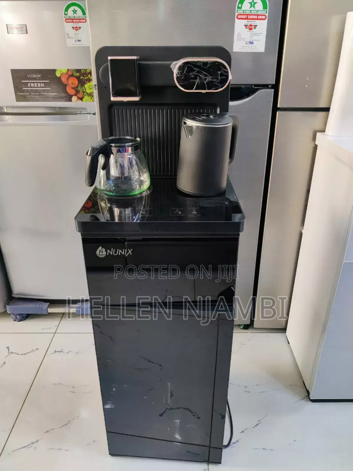 Black Nunix A1c Bottom Load Hot and Cold Water Dispenser