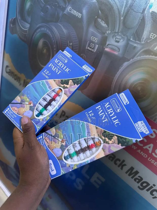 12 Color Acrylic Paint Set 9ml Tubes - main view