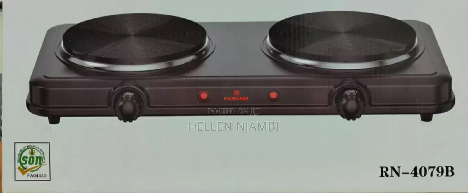 Rashnik 2 Double Electric Hot Plate Cooker