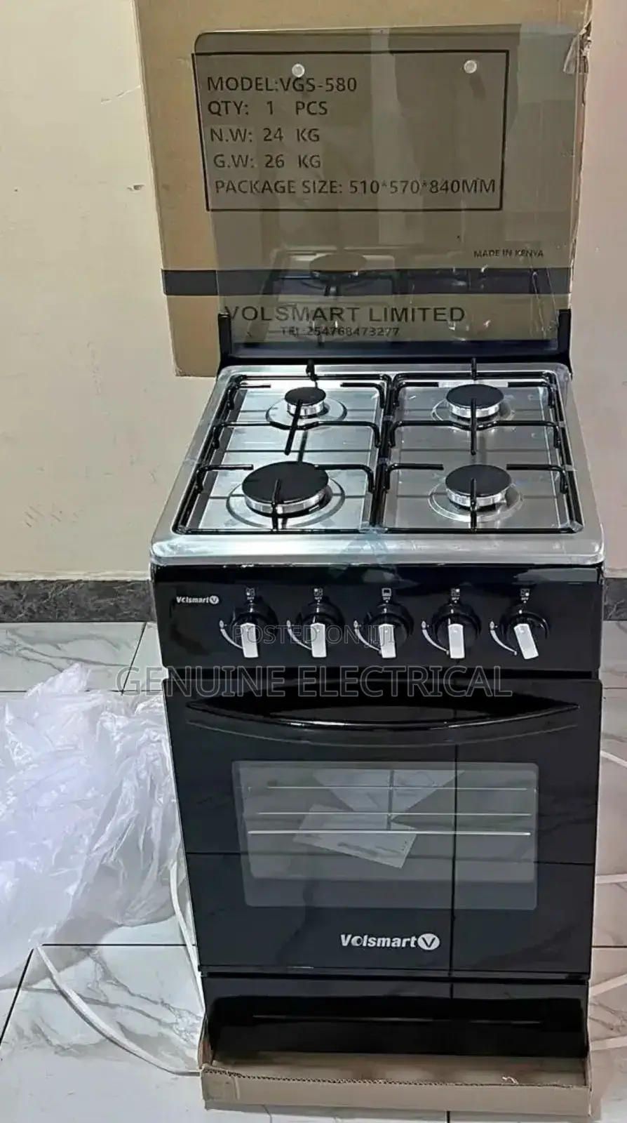 Volsmart Full Gas Standing Cooker With Oven Volsmart.