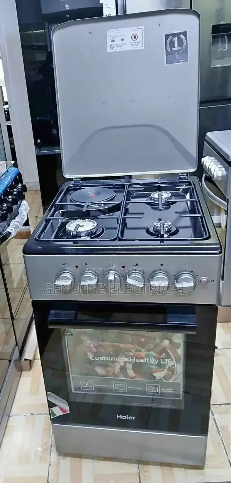 50*60 Haier 3 Gas + 1 Electric Cooker With Electric Oven