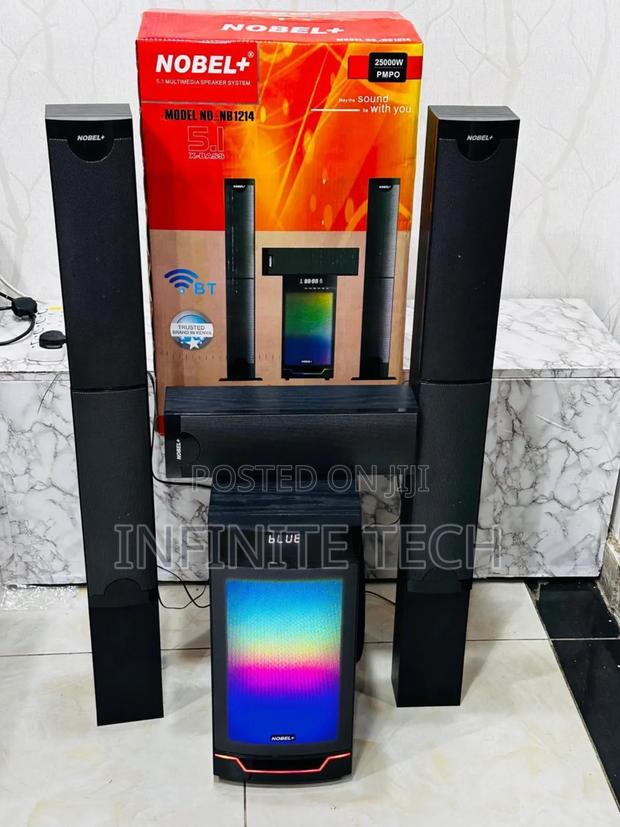 Nobel 5.1 Ch 25,000w Pmpo and 180w Multimedia Speaker System