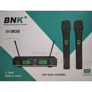 BNK Bk-802 Dual Channel Uhf Wireless Microphone