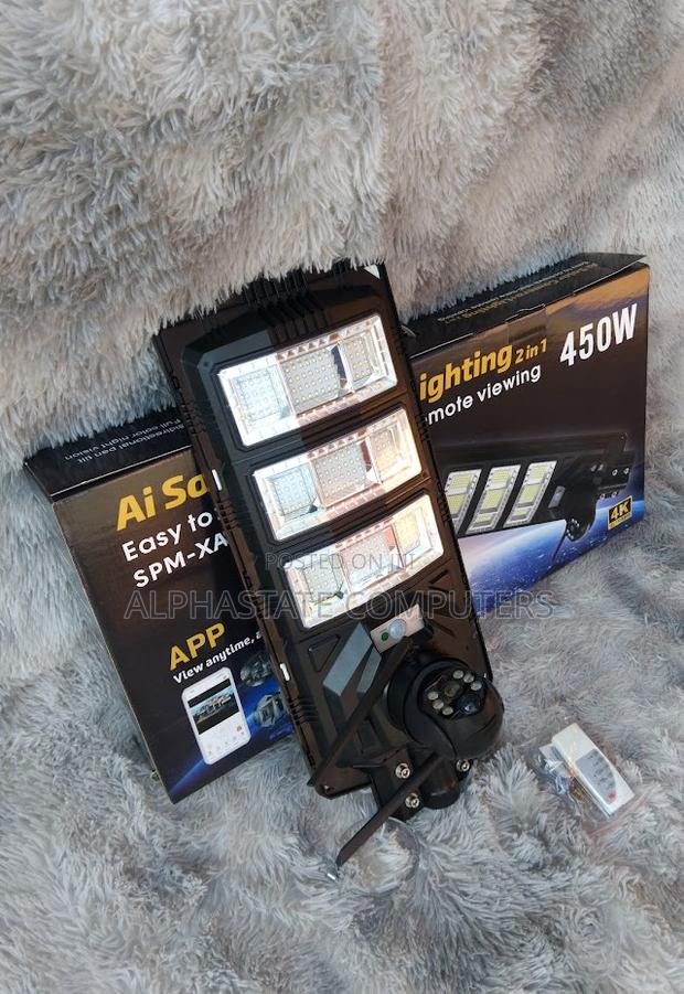 2in1 Ai 4g CCTV Camera + 450 Solar Security Streetlight - main view