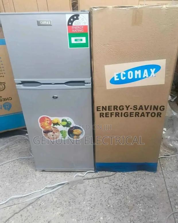 Ecomax 118litres Shiny Silver Double Door Refrigerator