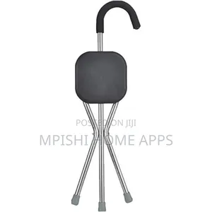 2 in 1 Folding Elderly Walking Stick Cane With Stool
