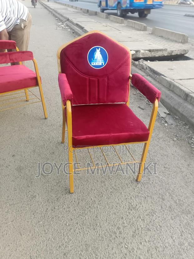 Church Chairs,With Armrest, Red Colour  - thumbnail 2