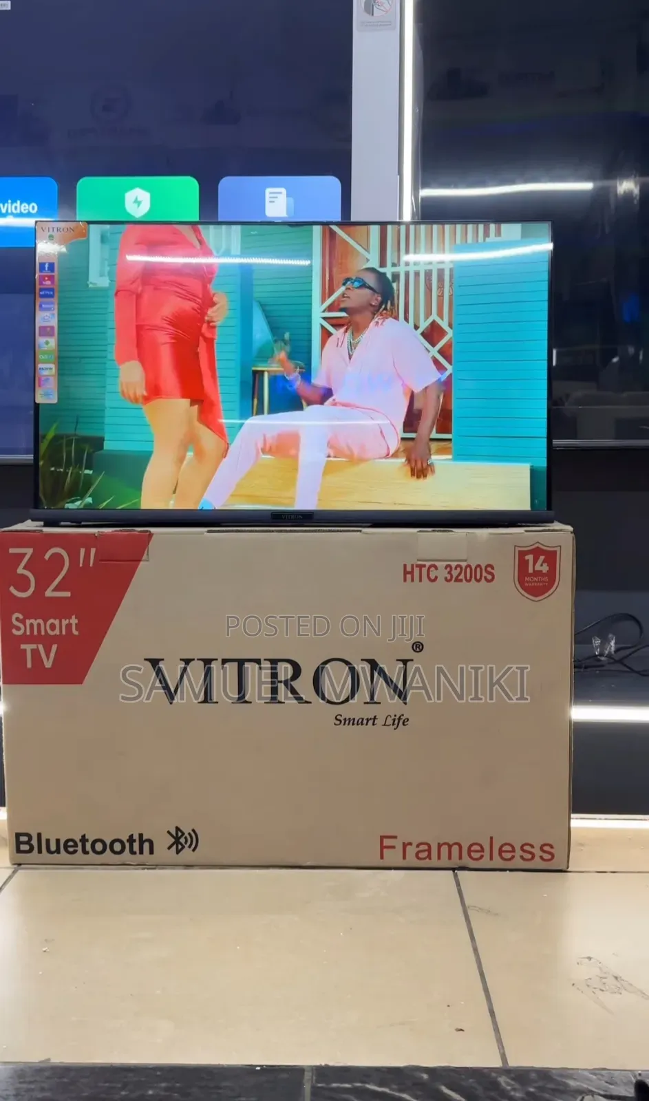 Vitron 32" Smart Android Frameless Tv With Google App Store
