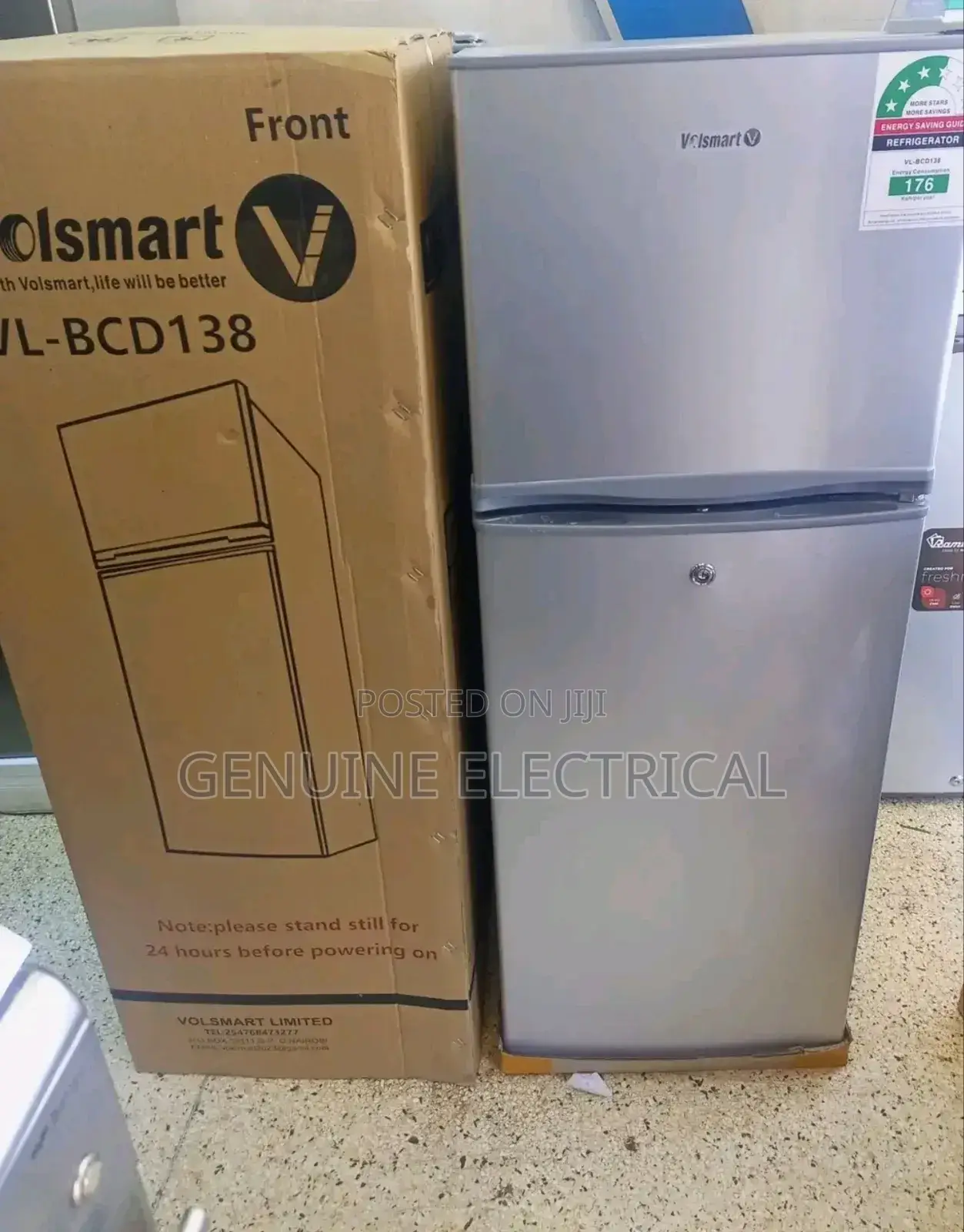 Volsmart 138 Litres Double Door Fridge