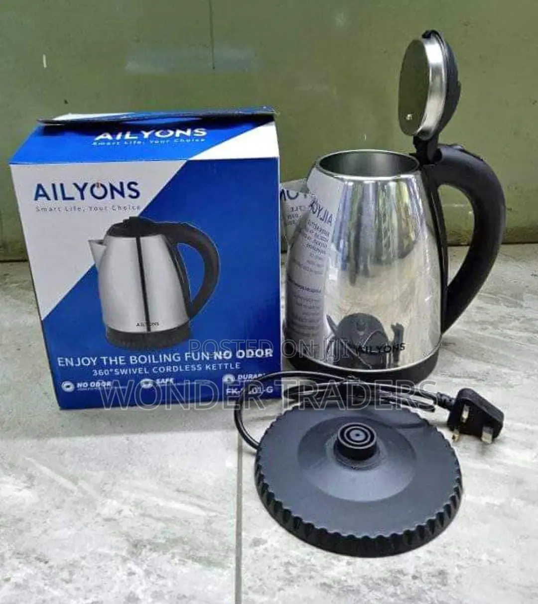 Ailyons Electric Water Kettle 1.7ltr*