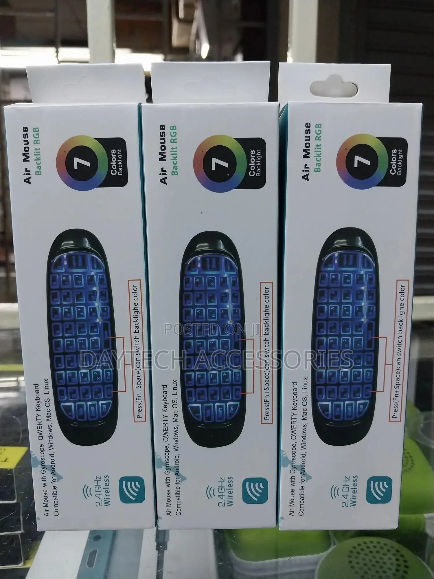 Fly Air Mouse Wireless Backlit Keyboard Rechargeable