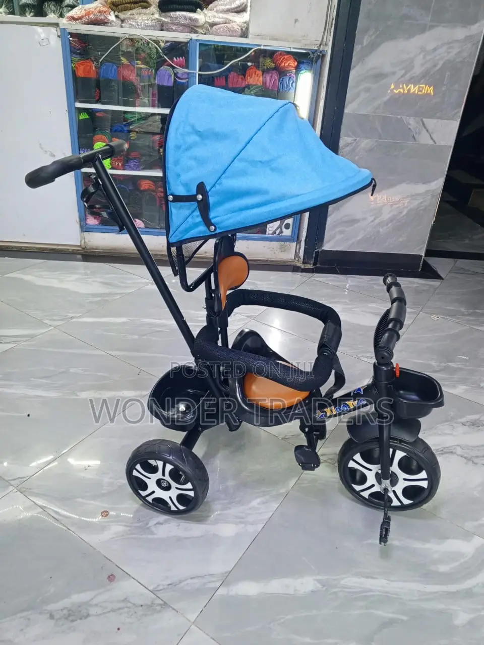 Push Tricycle With Detachable Handle/Canopy