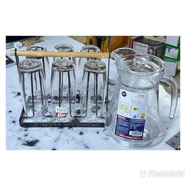 6 PCS Glasses and Water Jug Set
