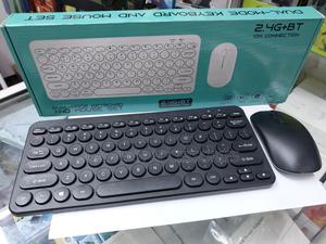 Retro Round Keycaps Wireless Keyboard and Mouse Combo Set - thumbnail 2