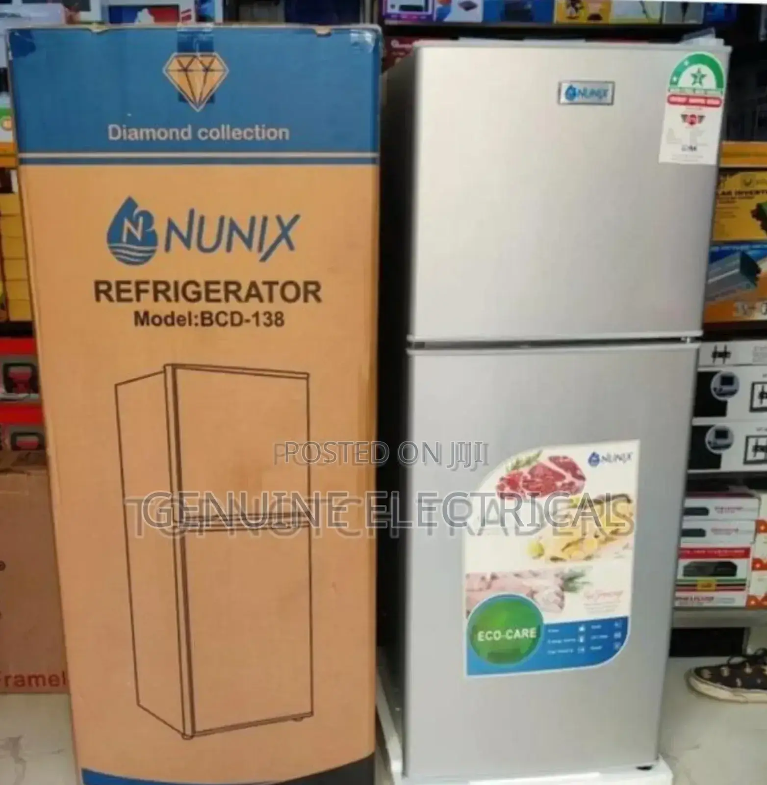 Good Quality Nunix 138litres Double Door Fridge