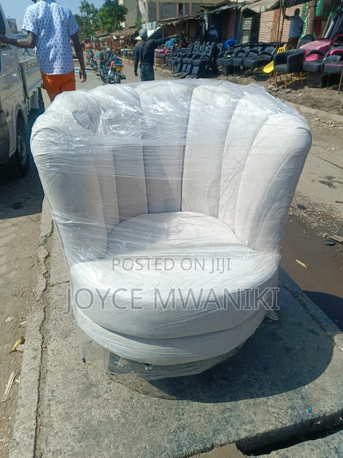 Cream White Pedicure Flower Seat 