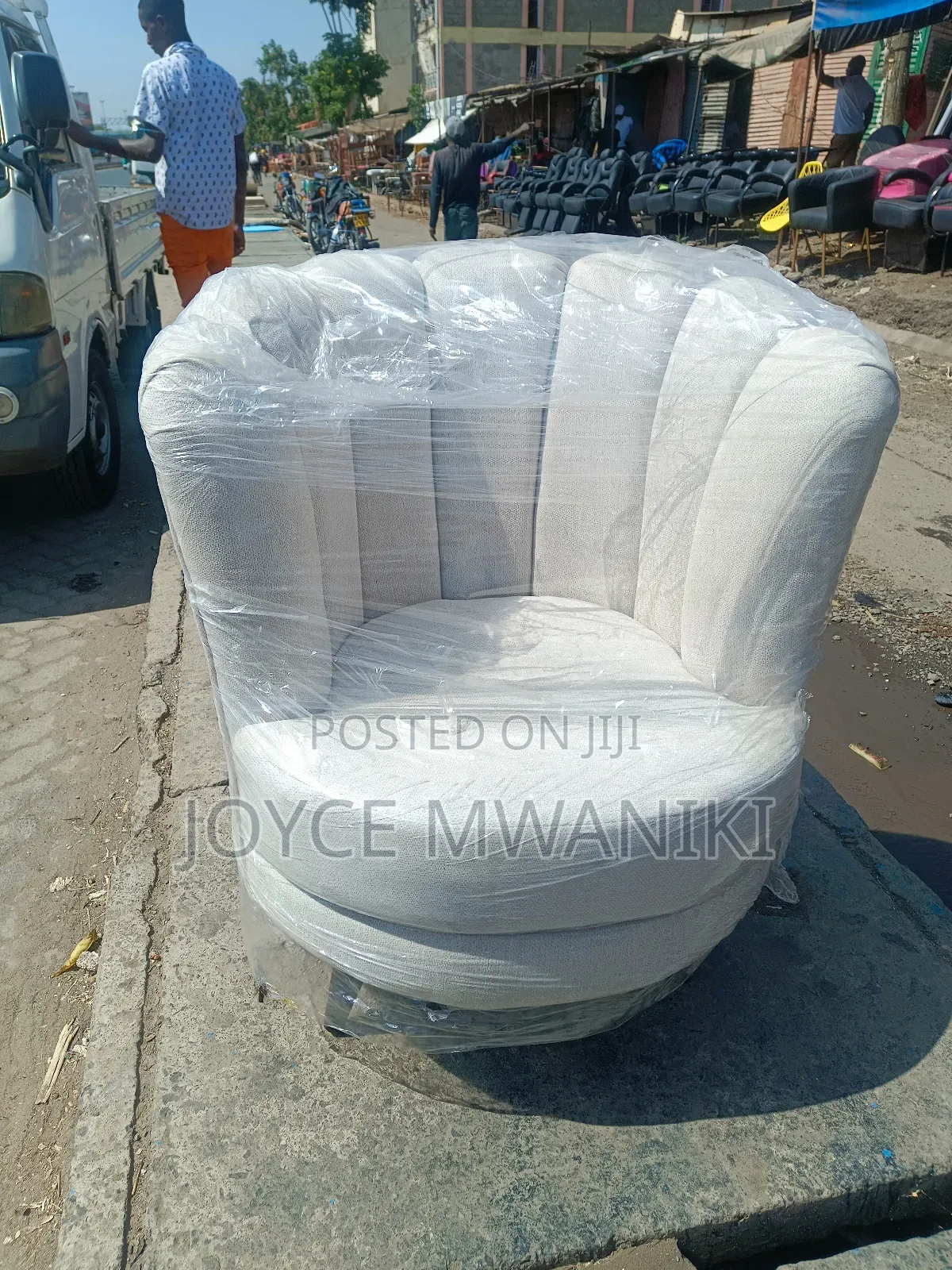 Cream White Pedicure Flower Seat 