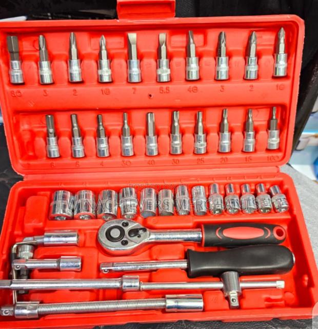 46pcs Chrome Socket Set Screwdriver - main view