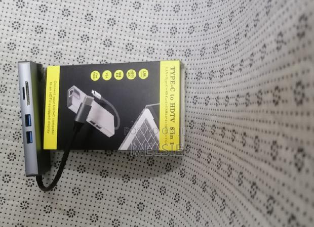 5 in 1 Type C Converter Hub to Hdmi +Usb + Lan - main view