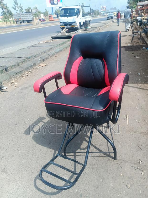 Barber Chair, Black, Red - thumbnail 3