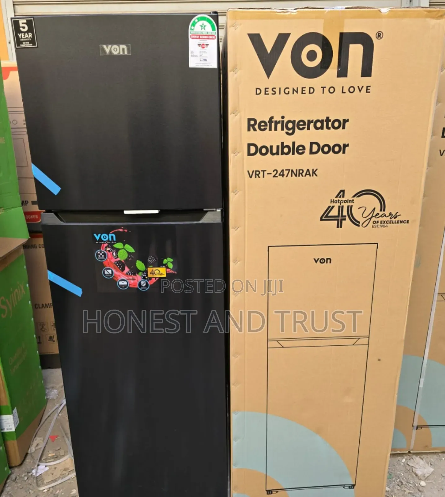Von Refrigerator 247 Litres No Frost