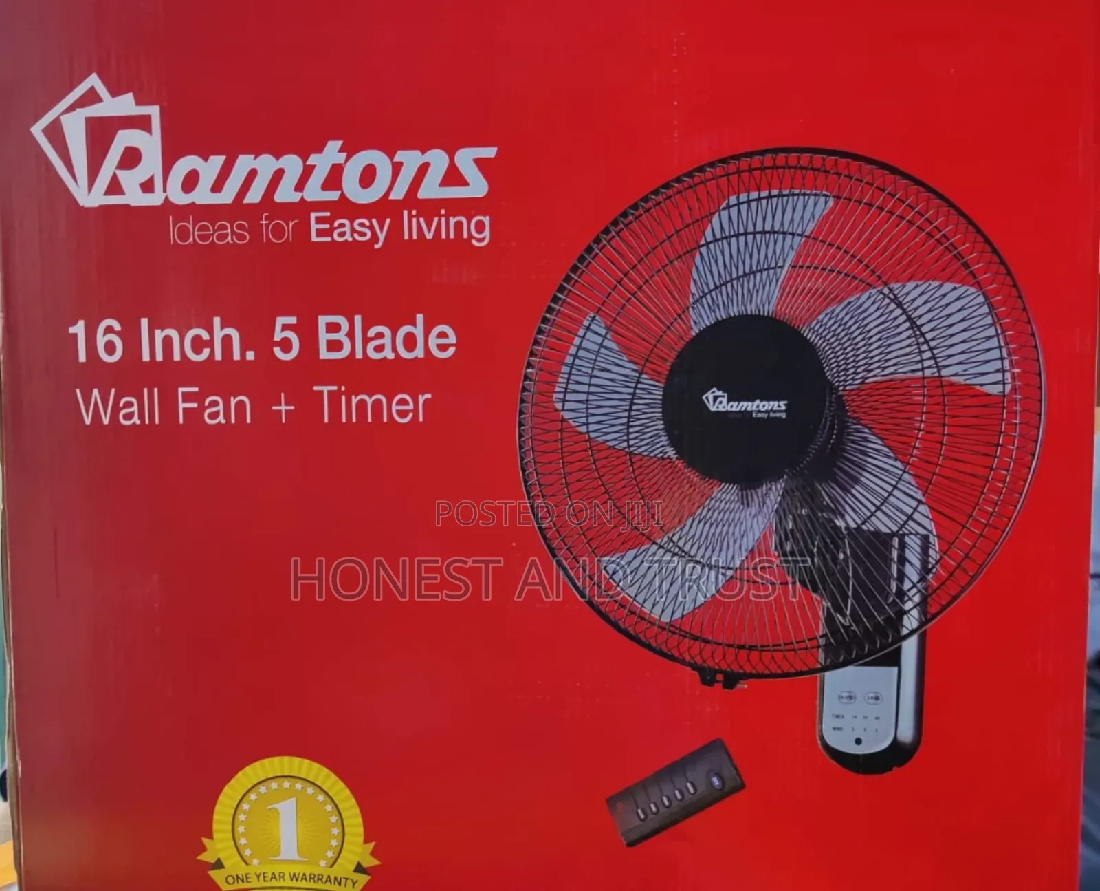 16 Inch 5 Blades Ramtons Fan