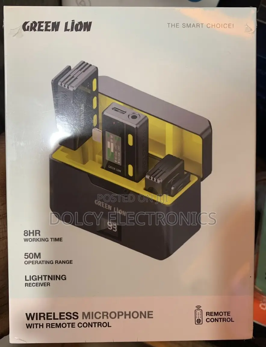 Green Lion 2 in 1 Wireless Microphone (Lightning Connector)