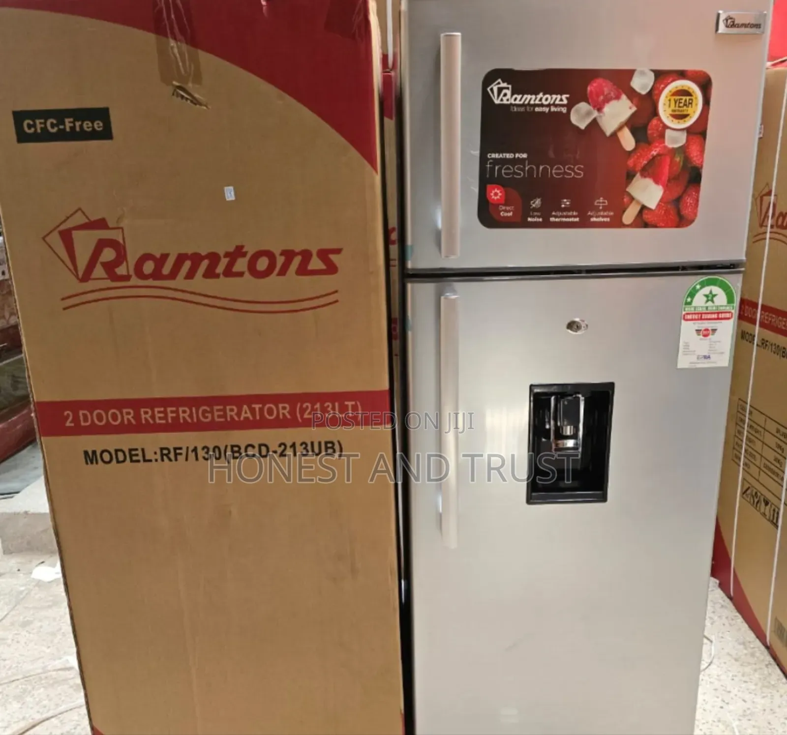 Ramtons Refrigerator With Dispenser 213 Litres