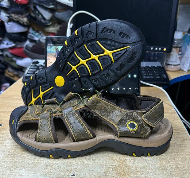 Original Quality Leather Assorted Men Cat Open Slides - thumbnail 2