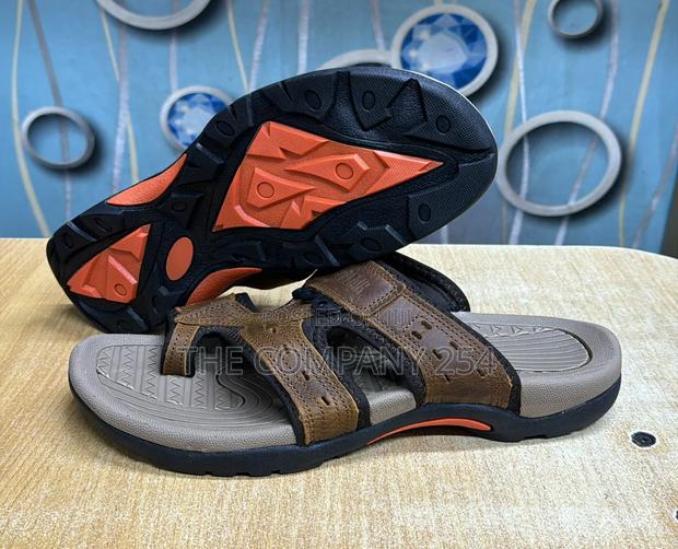 Original Quality Leather Assorted Men Cat Open Slides - thumbnail 6