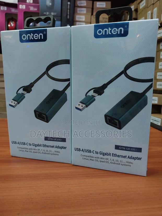 Onten Ue106+ Ethernet Adapter Usb-a Usb-C Rj45 1000m - thumbnail 2