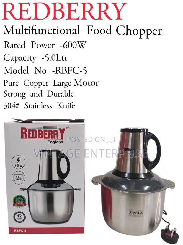 Redberry Food Chopper.5litres