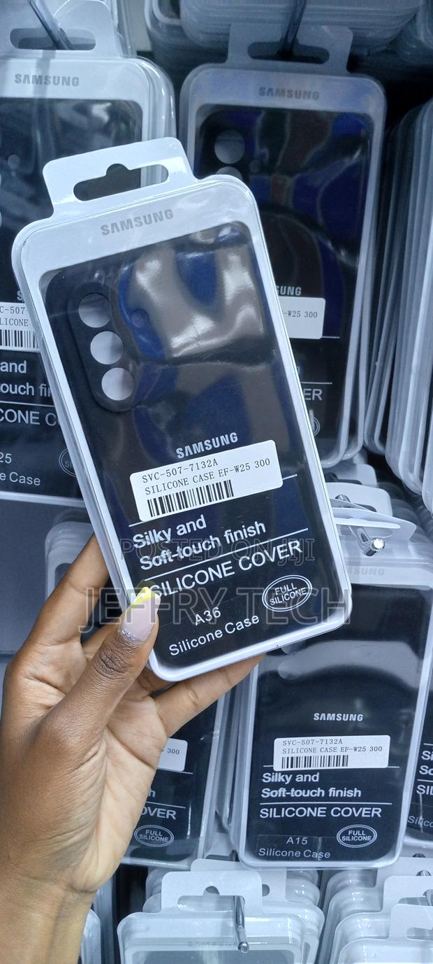 Silicon Phone Case for Samsung Galaxy A36 Shockproof-Black