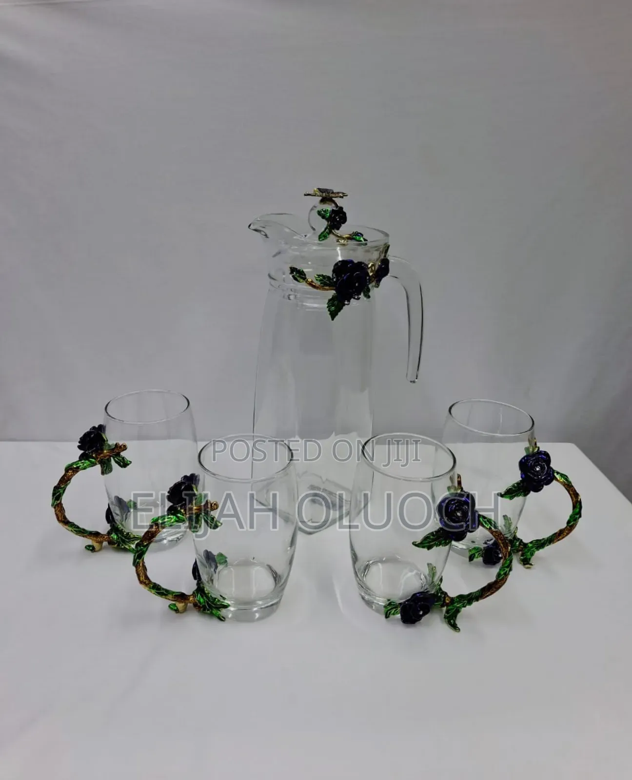 5 PCS Flowered Water Set