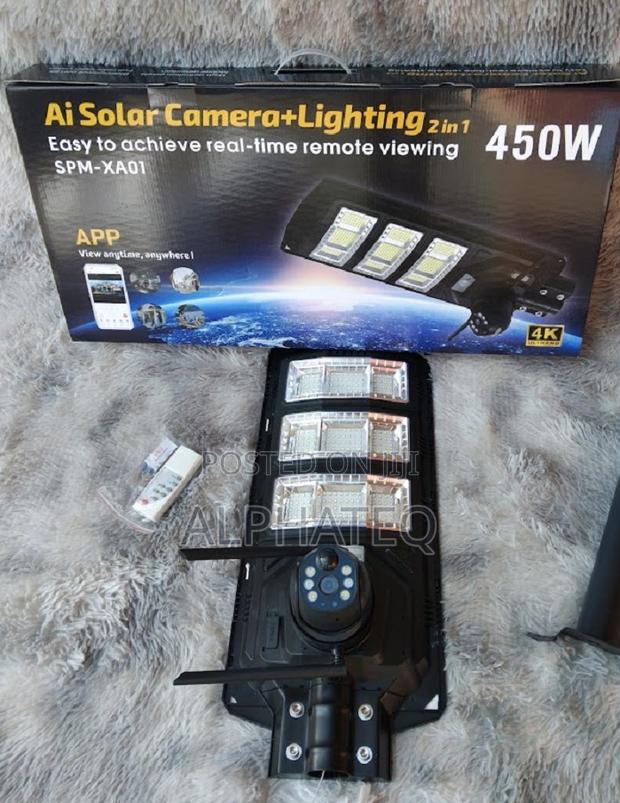 Solar Street Light With 4g Camera 4mp Solar Monintoring Lamp