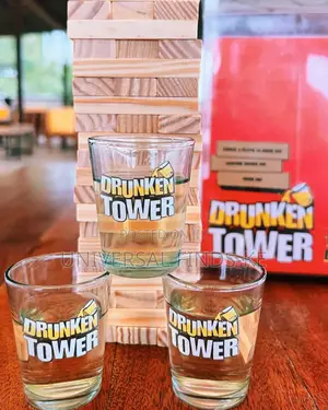 Jenga Drunken Tower With Shot Glasses ^Party Drunken Tower