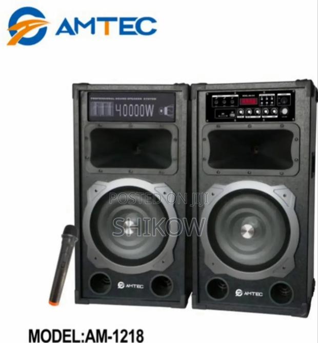 Amtec 1218 Powered Speaker With Microphone