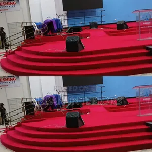Red Altar Carpets. Curved Altar. Best Installation
