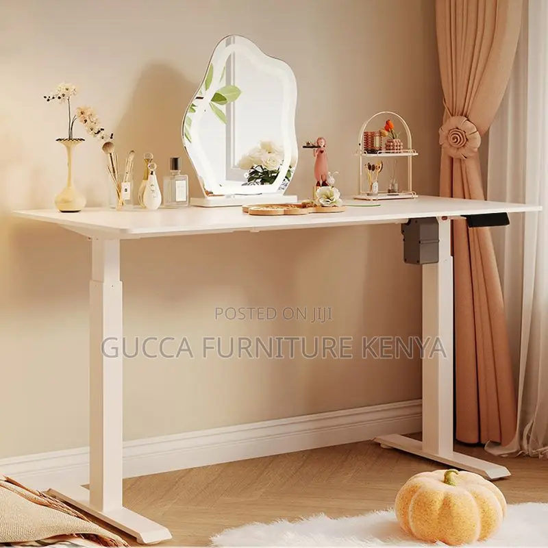 Office Tables:120cm Wood Electric Adjustable Writing Table