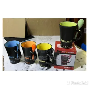 300 Ml Ceramic Mug and Spoon