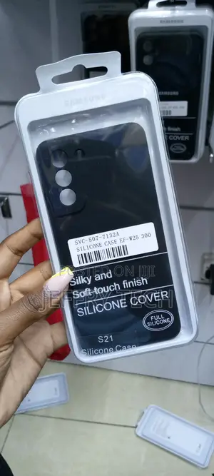 Silicon Rubber Phone Cover for Samsung S21 Black