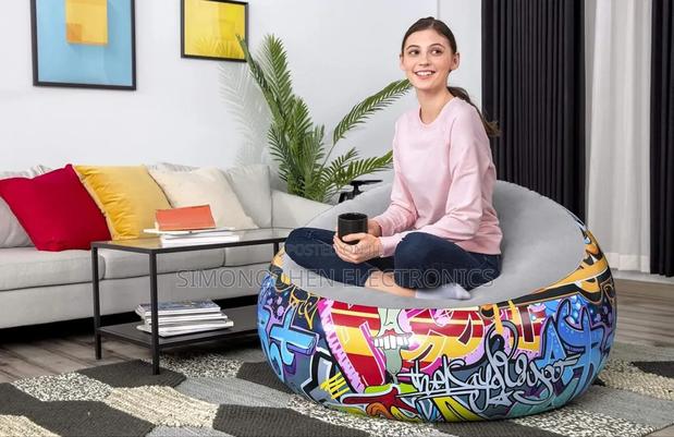 Graffiti Inflatable Bean Bag Airchair, Multi-Colour