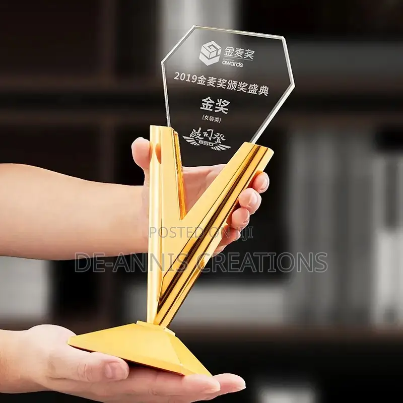 Y Shaped Award - Metallic Frame